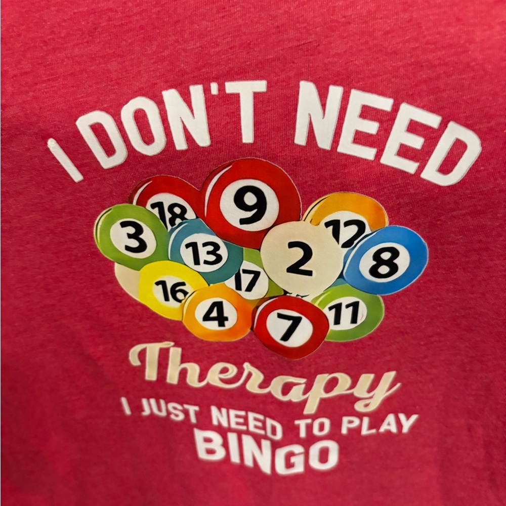 Next Level Apparel Pink Bingo Therapy Tee